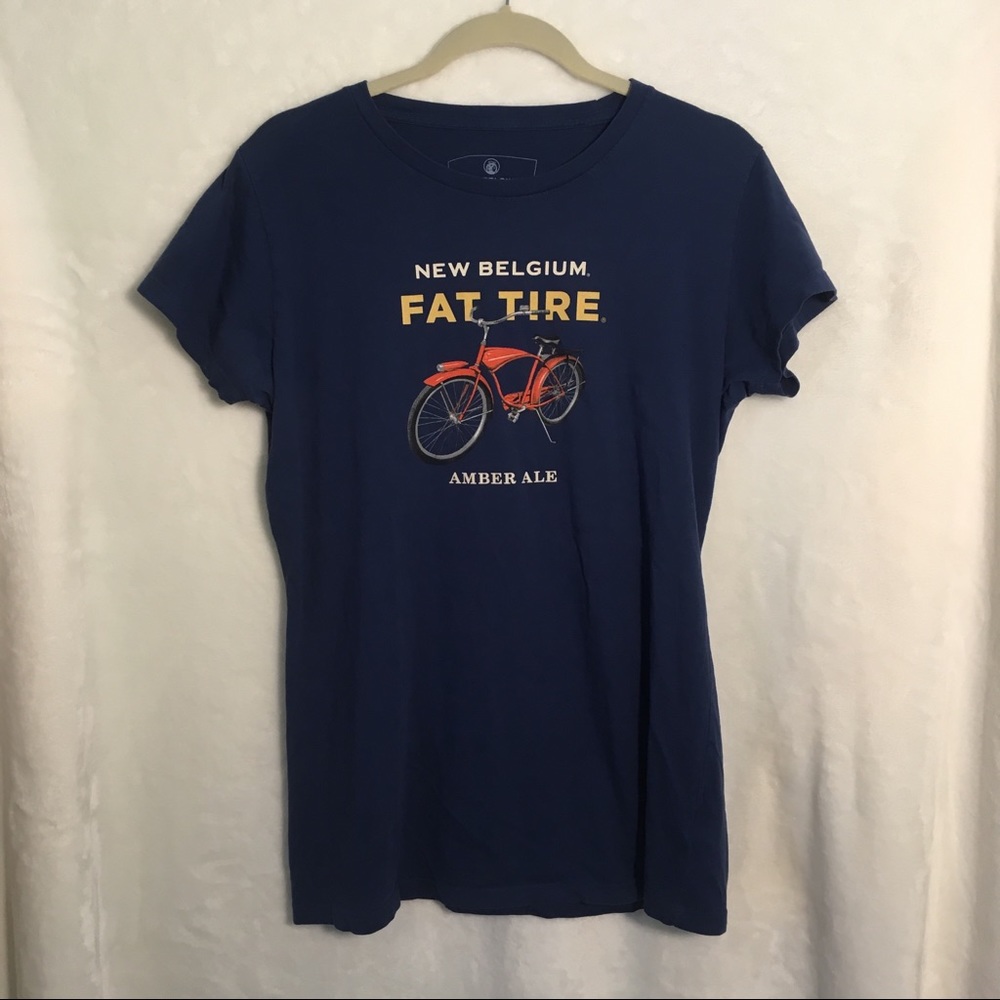 New Belgium Fat Tire Amber Ale Blue T-Shirt